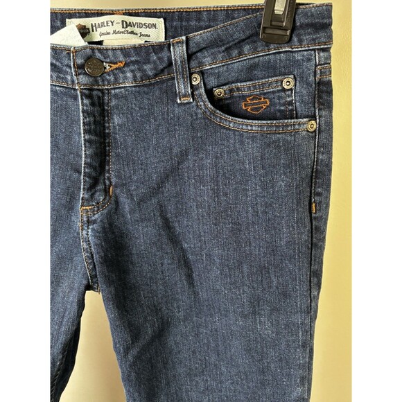 Harley Davidson Jeans Womens 10 Blue Straight Denim Motorcycle Biker regular - Picture 4 of 16